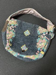 刺し子 ハンドバッグ ミナ パッチワーク　古布　藍染 カンタキルト