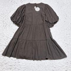 新品タグ付き✨ALEXIASTAM パフスリーブ　チュニックワンピース　リネン