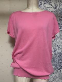 PETILLER可愛いピンクのコットン　カットソー