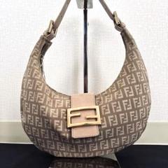 c53【極美品】フェンディ　マンマバケット　コットン　クロワッサン　ミニハンド c53【極美品】フェンディ マンマバケット コットン クロワッサン