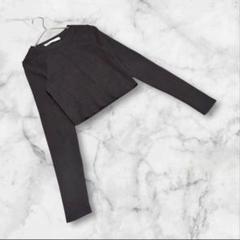 【ザラ】ZARA（EUR S）ニット セーター ショート丈 無地 ブラック