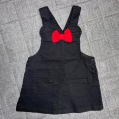 最安値❣️H&M ディズニー　ミニー　ジャンスカ　黒　68