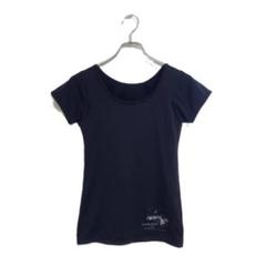 しまむら Tシャツ M ブラック ロゴプリント 165 春夏