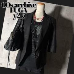y2k fuga ファー レザー ジャケット 平成 お兄系 archive 00 00s archive fuga tailored jacket y2k お兄系 - メルカリ