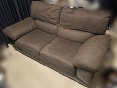 ブラウン 2.5人掛けソファ ファブリック　ニトリ