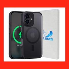 LUNES iPhone 16 ケース Magsafe対応 Black ブラック