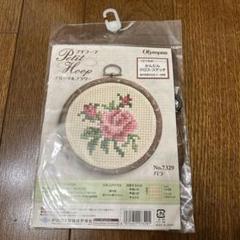 【新品未使用】オリムパス製絲 刺繍キット クロスステッチ 額付 初級 バラ