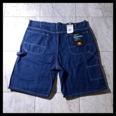 新品 Dickies カーペンター ペインター デニム ショーツ W38 濃紺 新品 Dickies カーペンター ペインター デニム ショーツ W38