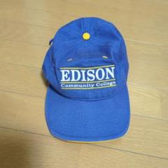 キャップ　　大学　ブルー