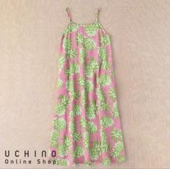 UCHINO 緑系花柄クレープガーゼノースリーブワンピース 新品タグ付き 楽天市場】ノースリーブワンピース UCHINO クレープガーゼ 綿100