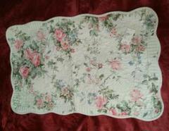 2776:薔薇・イマン好き! 薔薇のキルトマット 50☓120cm 新品・未使用