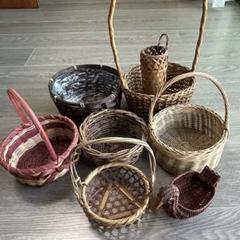 手編みのバスケットセット（複数色）