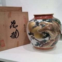 特選 銘石工芸 花瓶 九谷焼 金彩色絵 松鷲図 松鶴造 - メルカリ