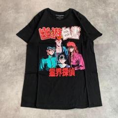幽遊白書 プリントTシャツ マンガT アニメT 黒 ブラック M 10068
