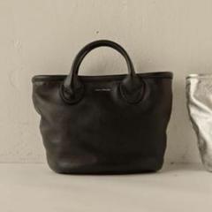 【美品】PAPILLONNER 軽量　レザートートバッグ　2way 黒