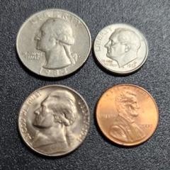 25セント銀貨 10セント銀貨まとめ アメリカ銀貨 まとめ 10セント 25セント 50セント 5枚セット