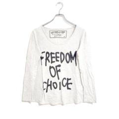 バックナンバー 長袖Tシャツ 白 M カットソー 春秋 カジュアル シンプル