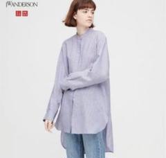 UNIQLO JW ANDERSON リネンブレンドスタンドカラーシャツSサイズ