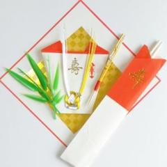 【お箸つき】鯛飾り&敷紙セット