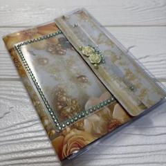 軟質蛇腹ファイル　花　イエロー　ジッパー付き　5ポケット ハンドメイド♡
