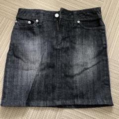 ビッキー　ブラックジーンズミニスカート　サイドビジューのサムネイル