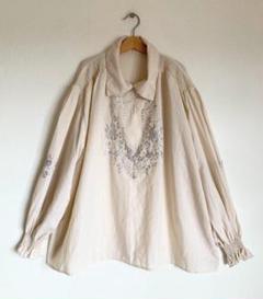 vintage 希少ハンガリーコットンシャツ半袖 ピンタック刺繍 古着屋
