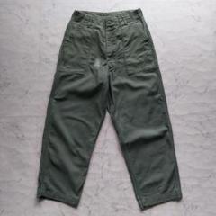 70s 米軍実物 ベイカーパンツ W32 オリーブグリーン YKKジップ 70s 米軍実物 ベイカーパンツ W32 オリーブグリーン YKKジップ