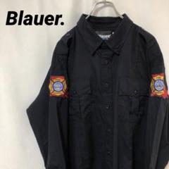 N-3125 Blauer. アメリカ古着 ワークシャツ 長袖シャツ 2XL刺繍