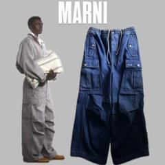 【海外 正規品】 2024 メルカリ - パンツ カーゴ デニム ワイド マルニ MARNI パンツ