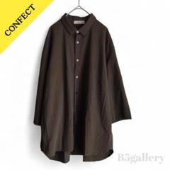 CONFECT 02213-0034 ボイルギャバカフスレスシャツ