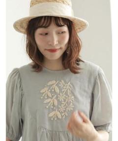 ツハル　綿麻モチーフ刺繍ブラウスのサムネイル