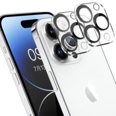 iPhone 15 Pro カメラフィルム ブラックエッジ 9H 貼り付け簡単