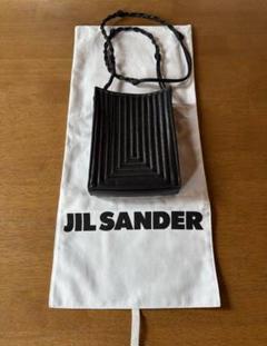 JIL SANDER ブラックレザーショルダーバッグのサムネイル