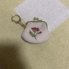 花の刺繍小銭入れ・コインケース