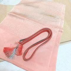 LULU38 帯揚げ 帯締め 2点セット ピンク