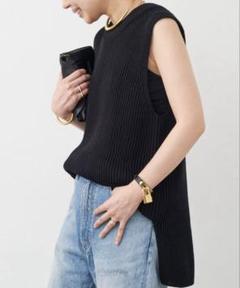 【美品】ドゥーズィエムクラス ニット ノースリーブ ベスト　ブラック 2025年最新】Deuxieme Classe ノースリーブの人気アイテム