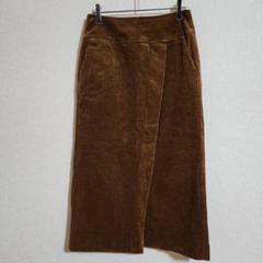 【URBAN RESEARCH DOORS】（M）ラップ巻きコーデュロイスカート