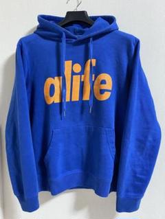 【ALIFE】プリントロゴパーカー 青 ブルー Mサイズのサムネイル