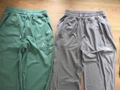 本日終了✨9900円ｘ２点✨グレー＆緑 ワイドジョガーパンツ スーパーサンクスのサムネイル
