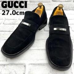 GUCCI ヒールローファー 本革 ロゴプレート ブラック 1694T GUCCI ヒールローファー 本革 ロゴプレート ブラック 1694T