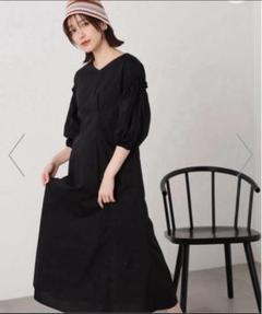 N.NaturalBeautyBasic タイプライターフリルパフワンピース