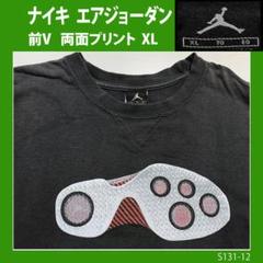 【希少】エアジョーダン前V Tシャツ黒 XLナイキ◆半袖柄古着ヴィンテージバンド