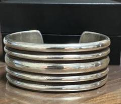 【美品】 SKYSTONE TRADING スカイブルーホーク 5Rowバングル campaign/classicbanglecollection | ターコイズ・メンズ