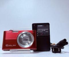 美品【動作確認済】CASIO カシオ EXILIM EX-Z200 レトロカメラ CASIO - CASIO EXILIM EX-Z200 レッド 美品 バッテリー 充電器