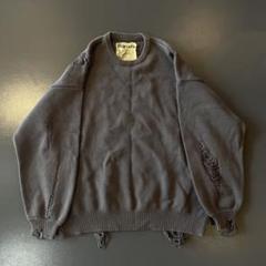 【在庫限り】 チャコールグレー SSZ】クラッシュニット Mサイズ メルカリ - トップス