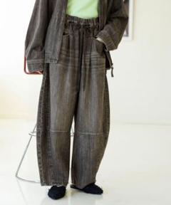 ニコアンド　イージーバレルパンツ グラデーションブラック　L mm5151-01_4.jpg