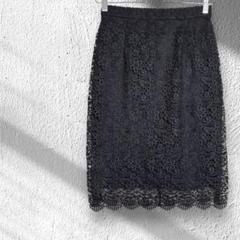 UNIQLO ユニクロ　スカート　膝丈　刺繍　花柄　上品　綺麗め　M タイト