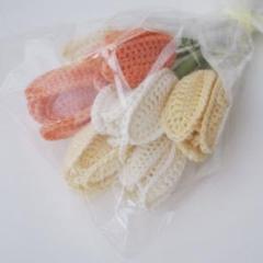 枯れない花束　編み物　チューリップ　ハンドメイド