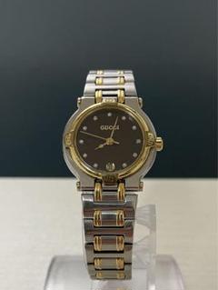 594 GUCCI 時計 レディース　9000L 11Pダイヤ デイト ゴールド 594 GUCCI 時計 レディース9000L 11Pダイヤ デイト ゴールド