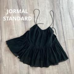 ジャーナルスタンダード◯ワッシャーコットンキャミ黒◯フリーサイズたっぷりギャザー ワッシャーコットンキャミソールブラウス（シャツ／ブラウス